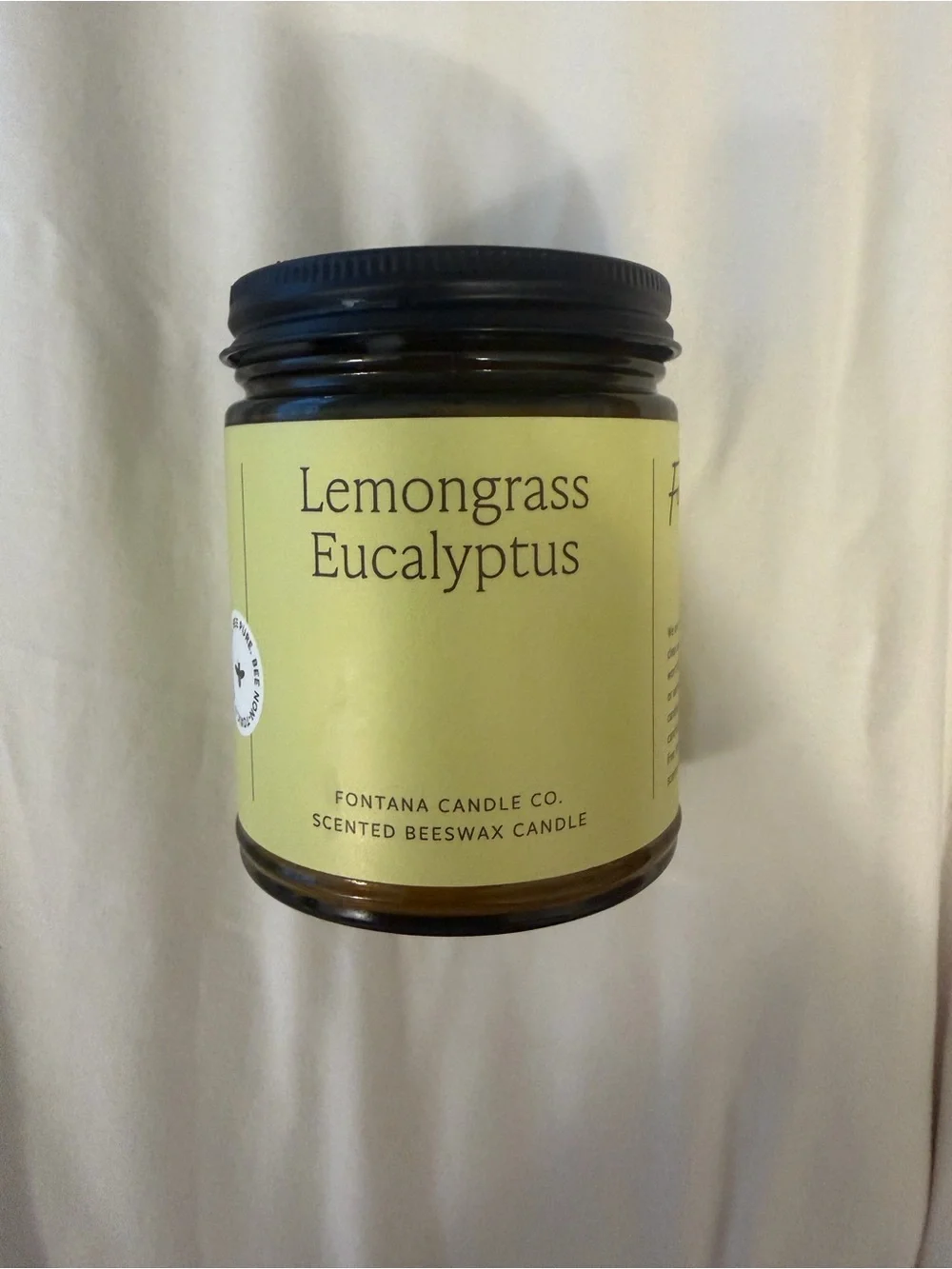Fontana Candle Co. - Lemongrass Eucalyptus Beeswax Candle